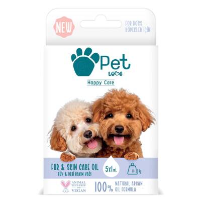 Pet Love Köpekler İçin %100 Doğal Argan Yağlı Tüy Bakım Yağı (0-10 KG) 5x1 ML - 1