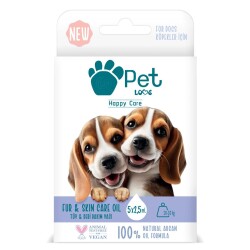 Pet Love Köpekler İçin %100 Doğal Argan Yağlı Tüy Bakım Yağı (10-20 KG) 5x2.5 ML - 1