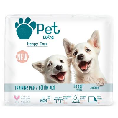 Pet Love Köpekler İçin Evcil Hayvan Tuvalet Eğitim Çiş Pedi 60x90 Cm 30 Lu Paket - 1