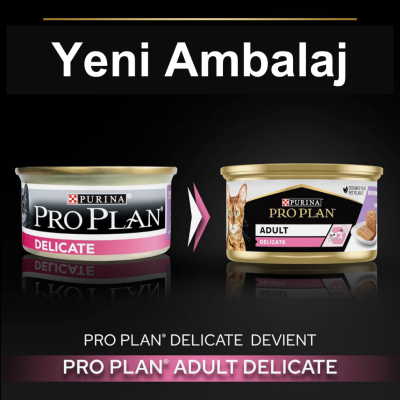 Pro Plan Delicate Hindi Etli Yetişkin Kedi Konservesi 85 Gr 24 Adet - 3