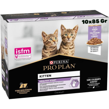 Pro Plan Kitten Sos İçinde Hindi Etli Pouch Yavru Kedi Yaş Maması 10x85 Gr - 1