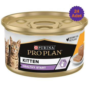 Pro Plan Kitten Tavuklu Yavru Kedi Konserve Maması 24x85 Gr - 1