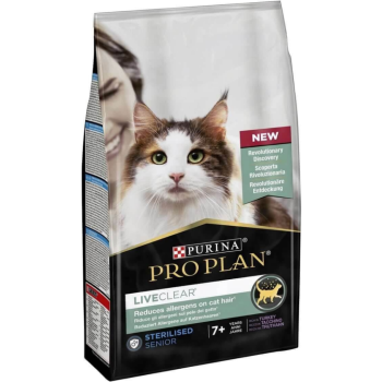 Pro Plan Liveclear Sterilised Senior 7 Yaş Üstü Hindi Etli Kısırlaştırılmış Yaşlı Kedi Maması 1.4 Kg - 1