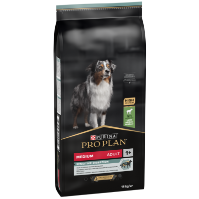 Pro Plan Sensitive Digestion Kuzu Etli Medium Adult Orta Irk Yetişkin Köpek Maması 14 Kg - 1