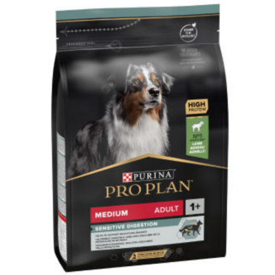 Pro Plan Sensitive Digestion Kuzu Etli Medium Adult Orta Irk Yetişkin Köpek Maması 3 Kg - 1