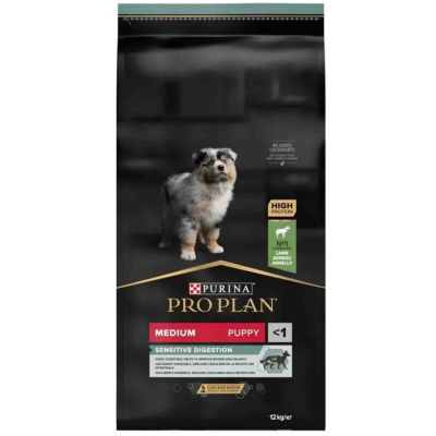 Pro Plan Sensitive Digestion Kuzu Etli Medium Puppy Orta Irk Yavru Köpek Maması 12 Kg - 1