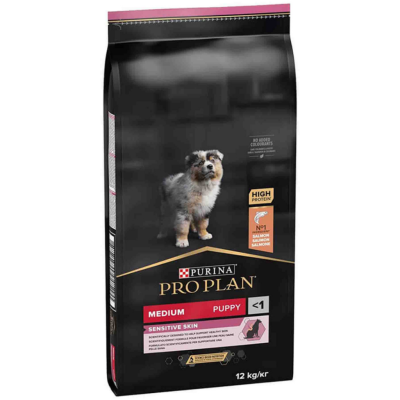 Pro Plan Sensitive Skin Somonlu Medium Puppy Orta Irk Yavru Köpek Maması 12 Kg - 1