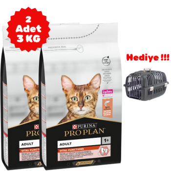 Pro Plan Vital Functions Somonlu Yetişkin Kedi Maması 3 Kg 2 Adet - 1