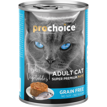 Prochoice Balık Etli ve Sebzeli Tahılsız Kedi Konservesi Pate 400 Gr - 1