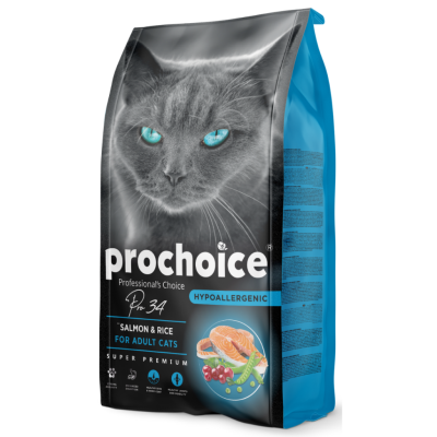 Prochoice Pro 34 Düşük Tahıllı Somonlu Yetişkin Kedi Maması 2 Kg - 1