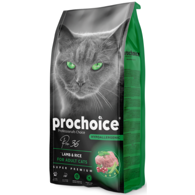 Prochoice Pro 36 Düşük Tahıllı Kuzu Etli Yetişkin Kedi Maması 15 Kg - 1