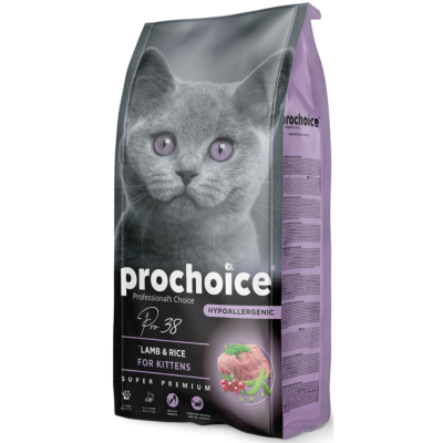 Prochoice Pro 38 Kitten Düşük Tahıllı Kuzu Etli Yavru Kedi Maması 15 Kg - 1