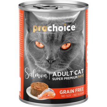Prochoice Somonlu Tahılsız Kedi Konservesi Pate 400 Gr - 1