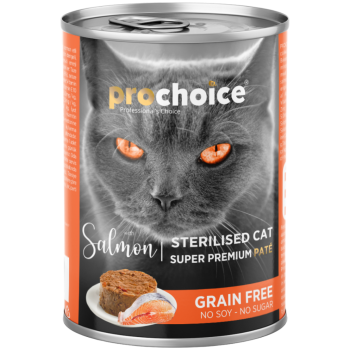 Prochoice Sterilised Somonlu Tahılsız Kısırlaştırılmış Kedi Konservesi Pate 400 Gr - 1