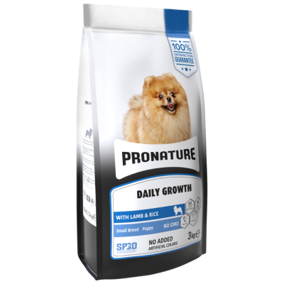 Pronature Daily Growth Small Mini Puppy Kuzu Etli ve Piriçli Küçük Irk Yavru Köpek Maması 3 Kg - 1