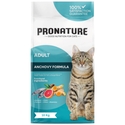 Pronature Daily Protect Anchovy Hamsili ve Pirinçli Yetişkin Kedi Maması 10 Kg - 1