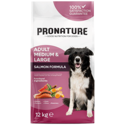 Pronature Derma Shine Somonlu ve Pirinçli Yetişkin Köpek Maması 12 Kg - 1