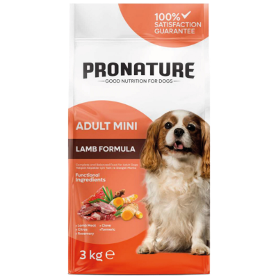 Pronature Mini Adult Kuzu Etli ve Pirinçli Küçük Irk Yetişkin Köpek Maması 3 Kg - 1