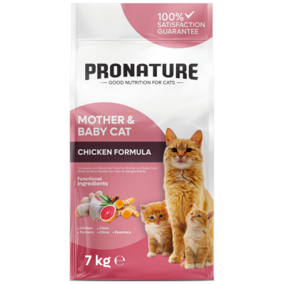 Pronature Mother & Baby Cat Tavuklu Anne ve Yavru Kedi Maması 7 Kg - 1