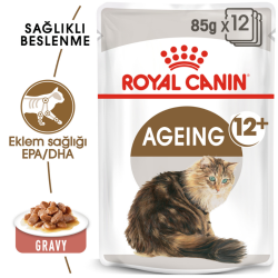 Royal Canin Ageing 12+ Gravy Pouch Yaşlı Kedi Yaş Maması 85 Gr - 2