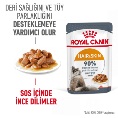 Royal Canin Hair & Skin Care Gravy Pouch Kedi Yaş Maması 85 Gr - 2