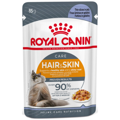 Royal Canin Hair & Skin Care Jelly Pouch Kedi Yaş Maması 85 Gr - 1