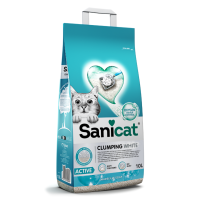 Sanicat Active Clumping White Marsilya Sabun Kokulu Oksijen Kontrollü Bentonit Kedi Kumu 10 Litre - Sanicat
