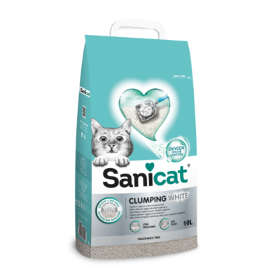 Sanicat Clumping White Kokusuz Oksijen Kontrollü Bentonit Kedi Kumu 10 Litre - 1