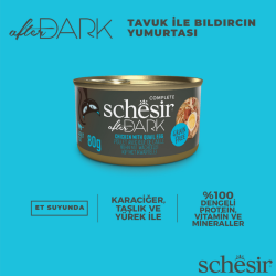 Schesir After Dark Tavuklu ve Bıldırcın Yumurtası Et Suyunda Kedi Konservesi 80 Gr - 3