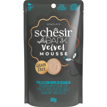 Schesir After Dark Tavuklu ve Bıldırcın Yumurtası Mus Pouch Kedi Yaş Maması 80 Gr - 1
