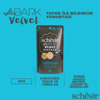 Schesir After Dark Tavuklu ve Bıldırcın Yumurtası Mus Pouch Kedi Yaş Maması 80 Gr - 3