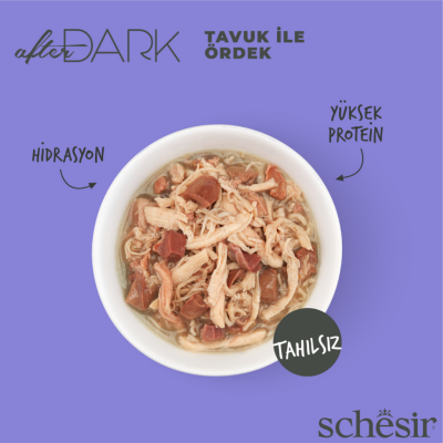 Schesir After Dark Tavuklu ve Ördekli Et Suyunda Kedi Konservesi 80 Gr - 2