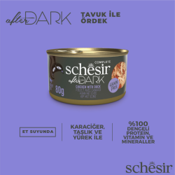 Schesir After Dark Tavuklu ve Ördekli Et Suyunda Kedi Konservesi 80 Gr - 3