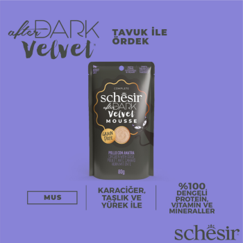 Schesir After Dark Tavuklu ve Ördekli Mus Pouch Kedi Yaş Maması 80 Gr - 3