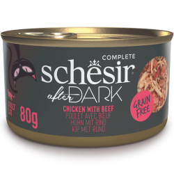 Schesir After Dark Tavuklu ve Sığırlı Et Suyunda Kedi Konservesi 80 Gr - 1