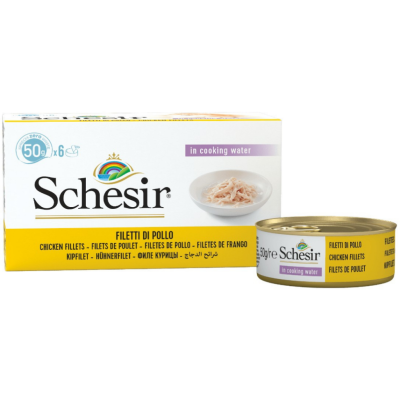 Schesir Cat İn Cooking Water Multipack Tavuklu Kedi Konservesi 6 x 50 Gr - 1