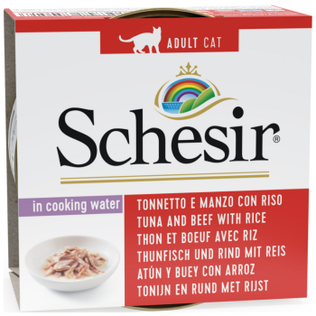 Schesir Cat İn Cooking Water Ton Balıklı ve Sığırlı Kendi Suyunda Doğal Kedi Konservesi 85 Gr - 1
