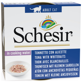 Schesir Cat İn Cooking Water Ton ve Ringa Balıklı Kendi Suyunda Doğal Kedi Konservesi 85 Gr - 1