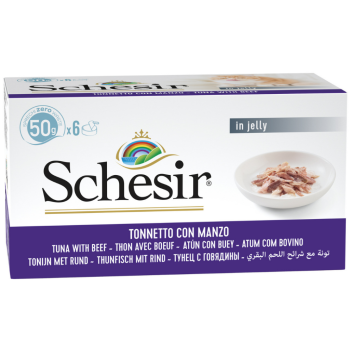 Schesir Cat Jelly Multipack Beef Sığır Etli Kedi Konservesi 6x50 Gr - 1