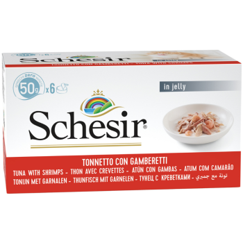 Schesir Cat Jelly Multipack Ton Balıklı ve Karidesli Kedi Konservesi 6x50 Gr - 1