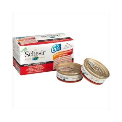 Schesir Cat Jelly Multipack Ton Balıklı Ve Karidesli Kedi Konservesi 6 x 50 Gr - 1