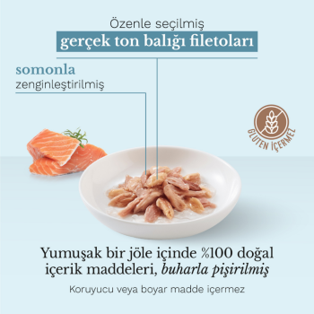 Schesir Cat Jelly Multipack Ton ve Somon Balıklı Kedi Konservesi 6x50 Gr - 2