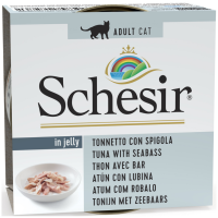 Schesir Cat Jelly Ton Balıklı ve Levrekli Jöle İçerisinde Kedi Konservesi 85 Gr - 1