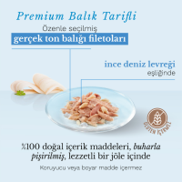 Schesir Cat Jelly Ton Balıklı ve Levrekli Jöle İçerisinde Kedi Konservesi 85 Gr - 2