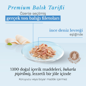 Schesir Cat Jelly Ton Balıklı ve Levrekli Jöle İçerisinde Kedi Konservesi 85 Gr - 2