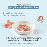 Schesir Cat Jelly Ton Balıklı Ve Surimi Kedi Konservesi 85 Gr - 2