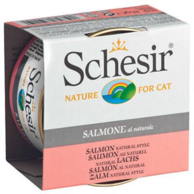 Schesir Cat Natural Brine Somonlu Kedi Konservesi 85 Gr - 1