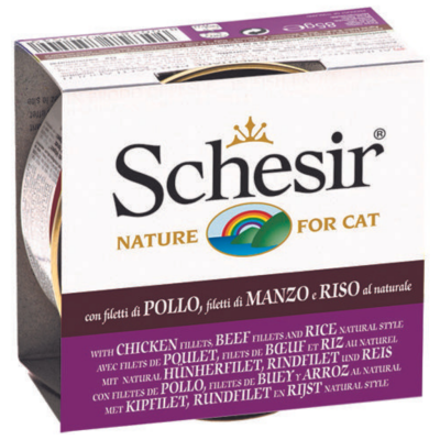 Schesir Cat Natural Tavuk Ve Sığır Etli Kedi Konservesi 85 Gr - 1