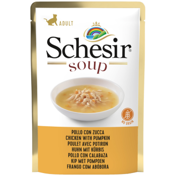 Schesir Cat Soup Tavuklu ve Bal Kabaklı Tamamlayıcı Mama Kedi Çorbası 85 Gr - 1