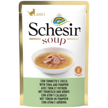 Schesir Cat Soup Yabani Ton Balıklı ve Bal Kabaklı Tamamlayıcı Mama Kedi Çorbası 85 Gr - 1